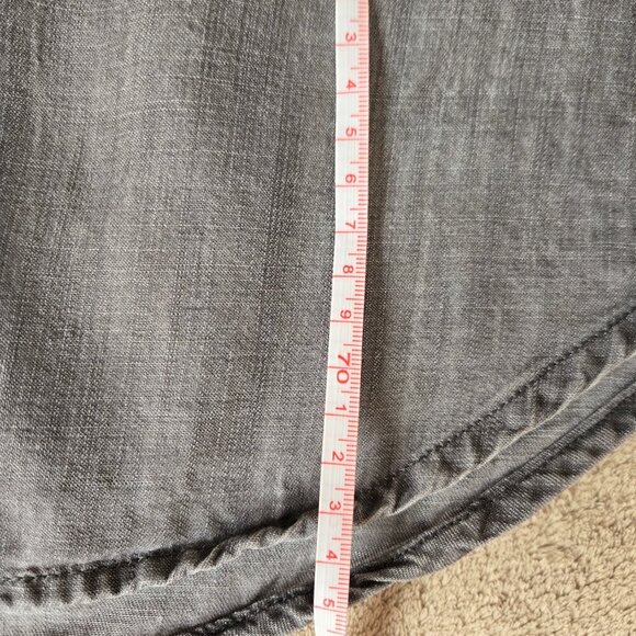 Cloth & Stone Gray Chambray Tunic Top Women’s Size L Long Sleeve V-Neck Pullover - Picture 13 of 13